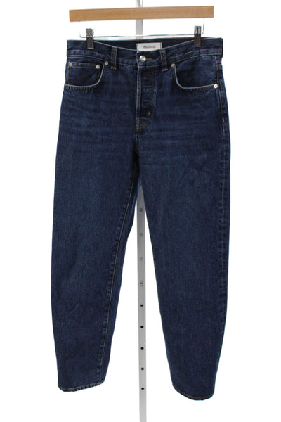 Madewell Womens Mom Tapered Dark Blue Jeans Size 27