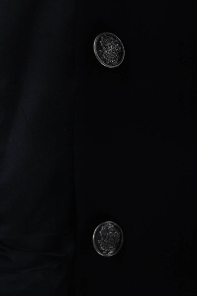 Michael Michael Kors Men Dark Blue Wool Blazer Button Collared Size 42