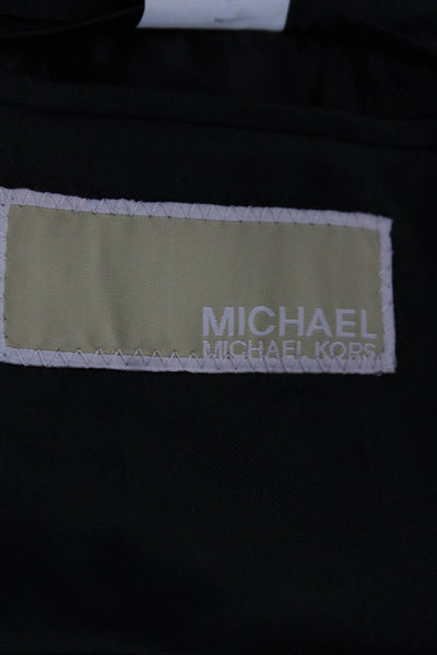 Michael Michael Kors Men Dark Blue Wool Blazer Button Collared Size 42