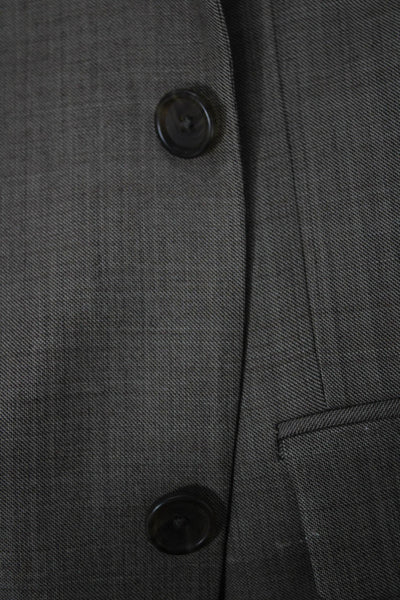 Hart Schaffner Marx Mens 2 Piece Suit Jacket Brown Collared Button Size 42