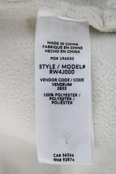Splendid Women Petite Full Zip Hoodie Long Sleeve White Polyester Size XS