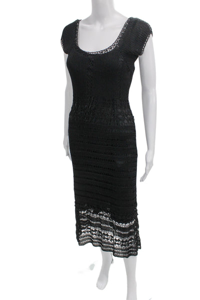 ABS Allen Schwartz Collection Womens Sheath Dress Black Square Neck Size M