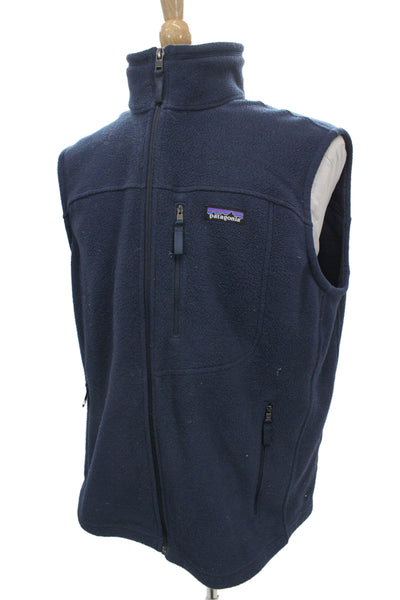 Patagonia Mens Blue Polyester Vest Zip Closure Size L