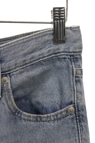 Levis Unisex High Waisted Straight Jeans Light Blue Button Fly Size 26