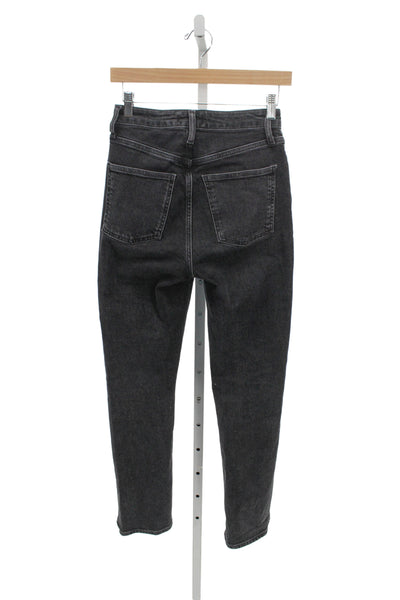 Agolde Women Mom Tapered High Waist Dark Gray Jeans Size 25