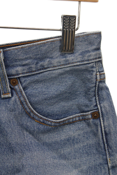 Levis Unisex 90s Blue Cotton Solid Shorts Size 28