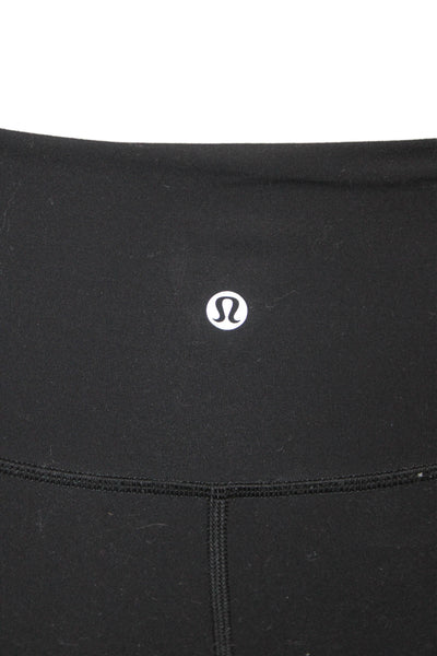 Lululemon Womens Black Ankle Leggings Nylon Spandex Size 4