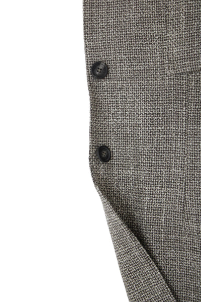 Pal Zileri Mens Sport Coat Gray Check Wool Silk Blend Size 58