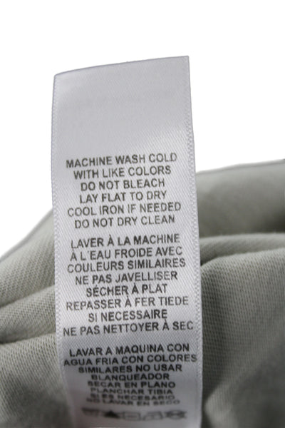 Frame Mens Cotton Crew Neck T-Shirt Gray Short Sleeve Solid Size L