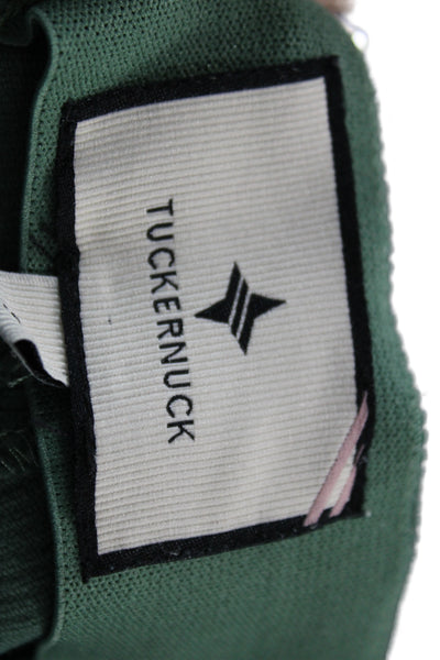 Tuckernuck Womens Green Cropped Ankle Pants Zip Cotton Spandex Size S