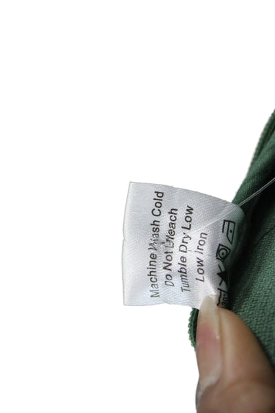 Tuckernuck Womens Green Cropped Ankle Pants Zip Cotton Spandex Size S
