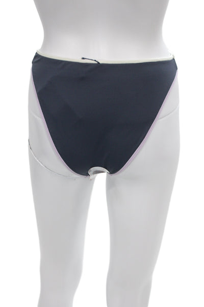 L Space Womens Blue Nylon Solid Swim Set Size M