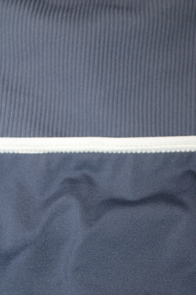 L Space Womens Blue Nylon Solid Swim Set Size M