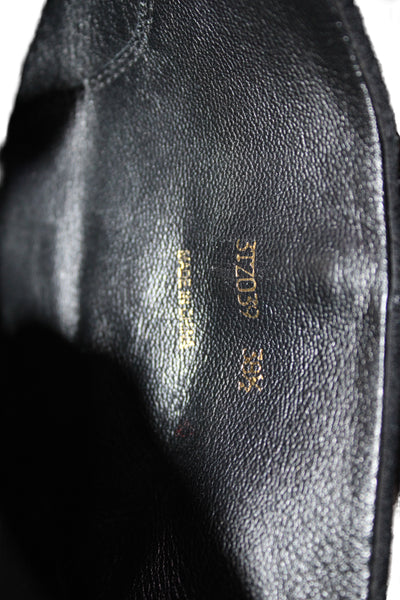 Prada Sport Womens Side Zip Wedge Heel Platform Booties Black Suede Size 39.5