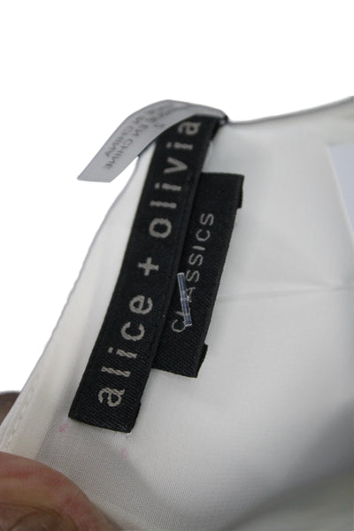 Alice + Olivia Women Fit & Flare Mini Dress White Polyurethane Size 2