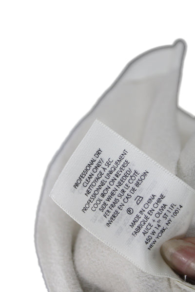 Alice + Olivia Women Fit & Flare Mini Dress White Polyurethane Size 2