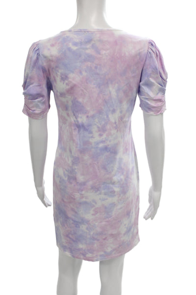 Generation Love Women T-Shirt Dress Pink V-Neck Short Sleeve Cotton Size XS