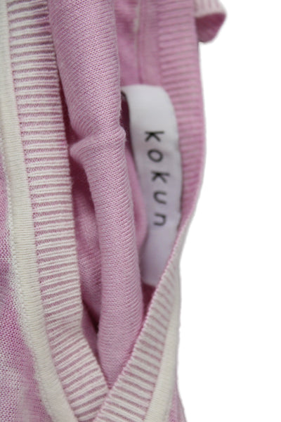 Kokun Womens Basic Pink Bamboo Cashmere Crew Neck Short Sleeve T-Shirt Size XS