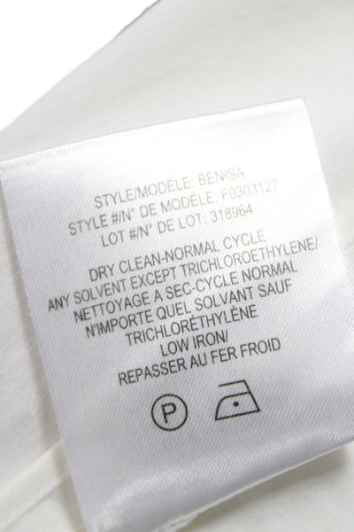 Theory Womens Classic White Linen Blend Blazer Long Sleeve Size 0