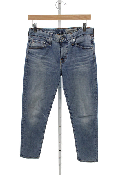 AG Adriano Goldschmied Women Boyfriend Cropped Jeans Blue Petite Size 25