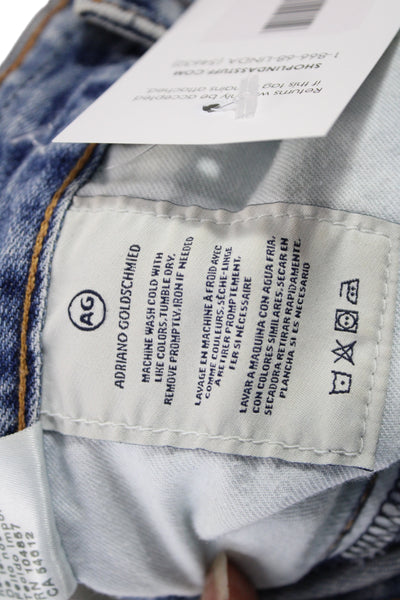 AG Adriano Goldschmied Women Boyfriend Cropped Jeans Blue Petite Size 25