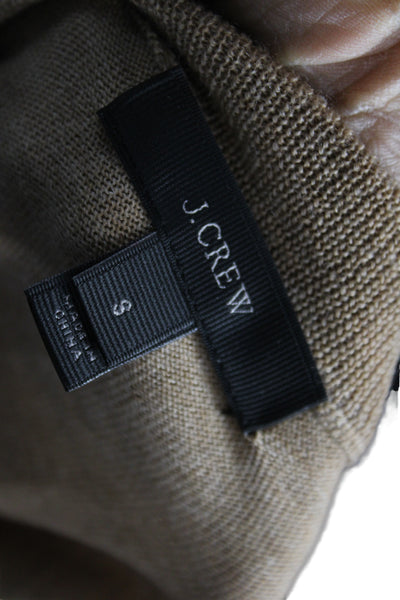 J Crew Unisex Pullover Sweater Brown Merino Wool Crew Neck Size S