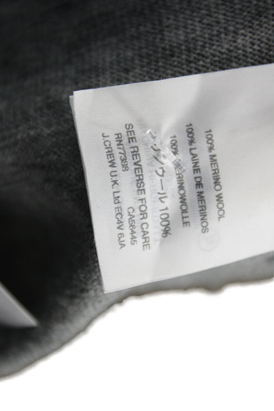 J Crew Unisex Gray Merino Wool Crew Neck Pullover Long Sleeve Size S