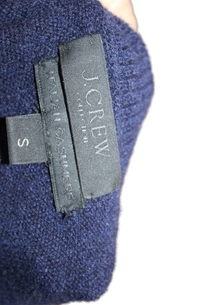 J Crew Women Dark Blue Cashmere Crewneck Pullover Longsleeve Size S