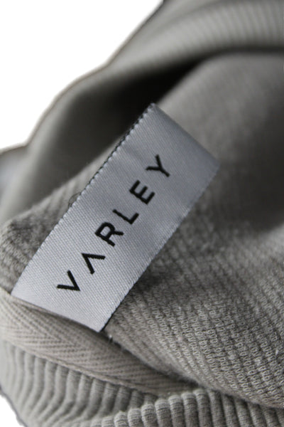 Varley Womens Pullover Sweatshirt Gray Zip Crew Neck Size S