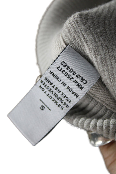 Varley Womens Pullover Sweatshirt Gray Zip Crew Neck Size S
