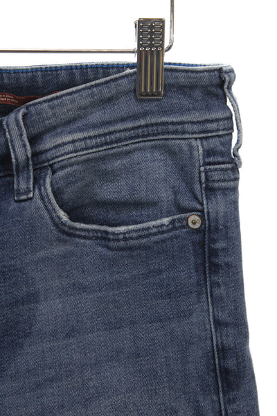 Pilcro Anthropologie Womens Skinny Ankle Jeans Blue Hi Rise Button Size 26 Tall
