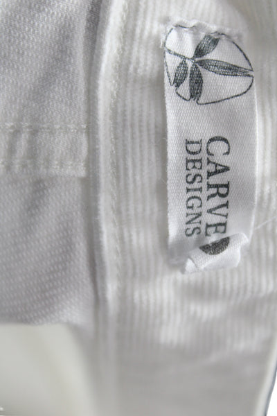 Carve Designs Unisex White Button Shorts Size 2
