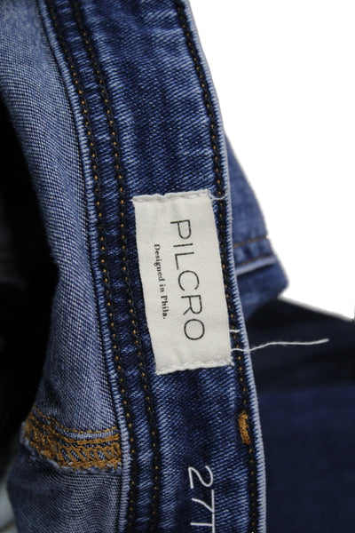 Pilcro Anthropologie Women Straight Dark Blue Jeans Size 27