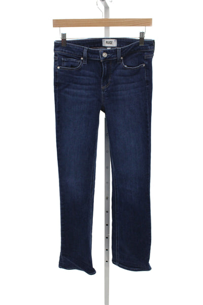 Paige Womens Straight Dark Blue Jeans Size 28