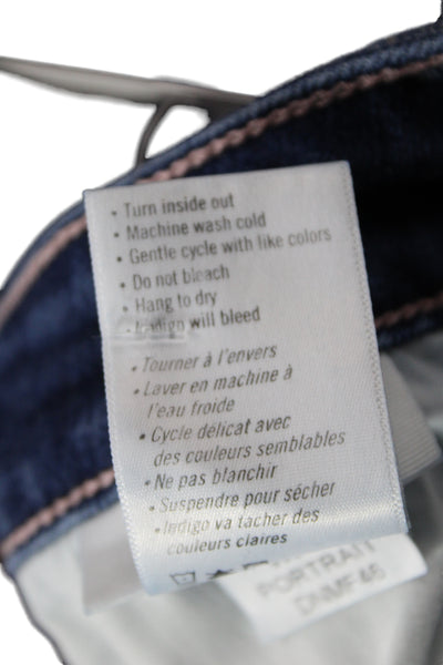 Paige Womens Straight Dark Blue Jeans Size 28