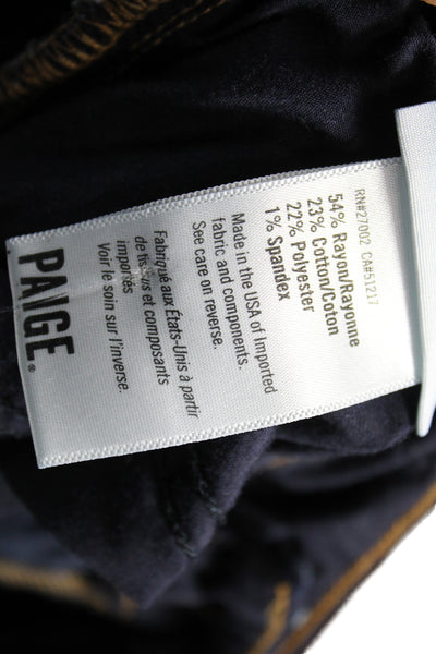 Paige Women Straight Dark Blue Jeans Low Rise Size 28