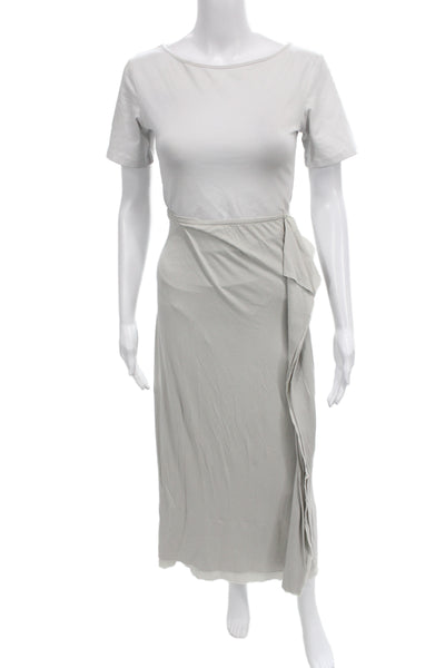 Ivan Grundahl Womens Maxi Skirt Gray Designer Size XL