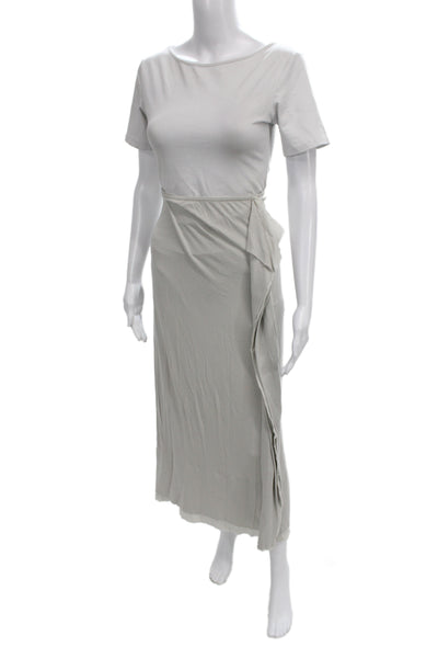 Ivan Grundahl Womens Maxi Skirt Gray Designer Size XL