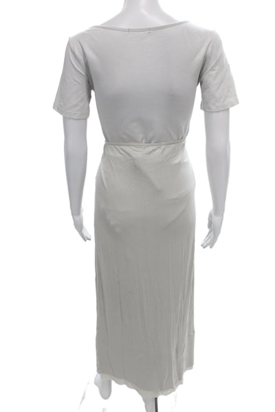 Ivan Grundahl Womens Maxi Skirt Gray Designer Size XL