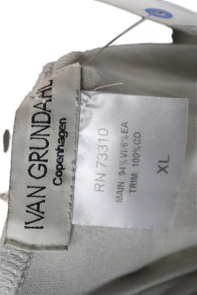 Ivan Grundahl Womens Maxi Skirt Gray Designer Size XL