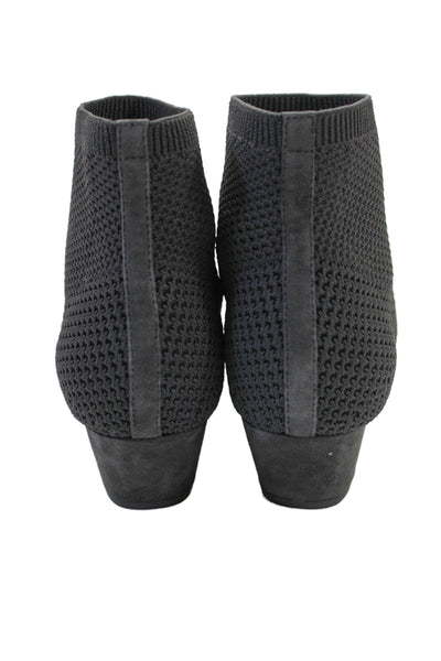 Eileen Fisher Womens Knit Pointed Toe Pull On Ankle Boots Grey Size 7