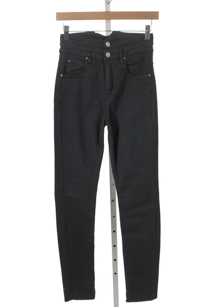Isabel Marant Etoile Womens Black Skinny Ankle Jeans Petite Size 36