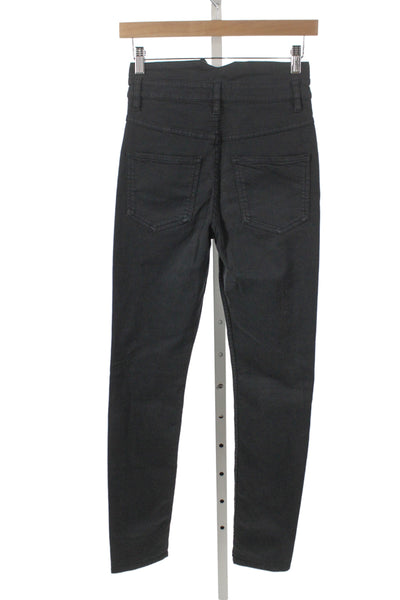 Isabel Marant Etoile Womens Black Skinny Ankle Jeans Petite Size 36