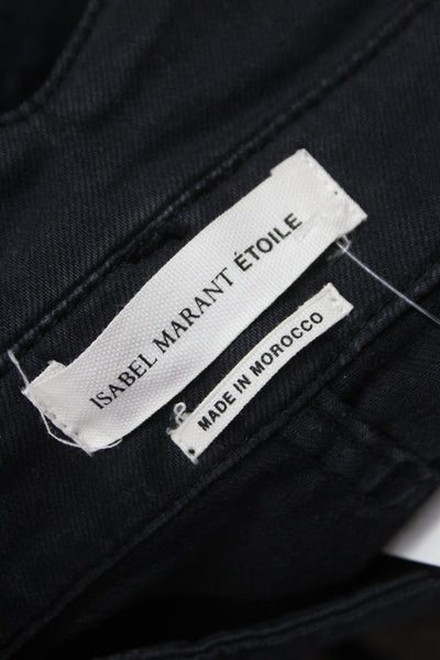 Isabel Marant Etoile Womens Black Skinny Ankle Jeans Petite Size 36