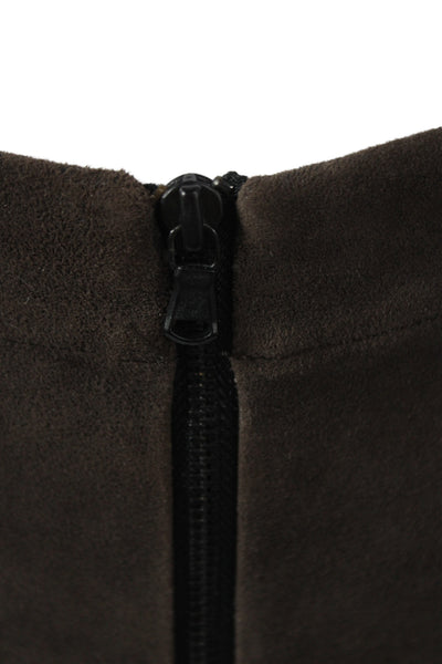 Alice + Olivia Womens Lamb Leather Ankle Jeggings Brown Size 0