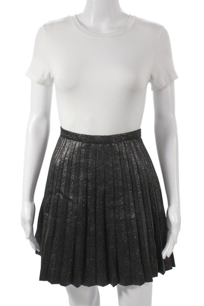 J Crew Women Pleated Mini Skirt Dark Gray Size 0