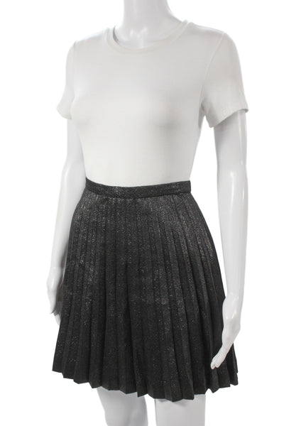J Crew Women Pleated Mini Skirt Dark Gray Size 0
