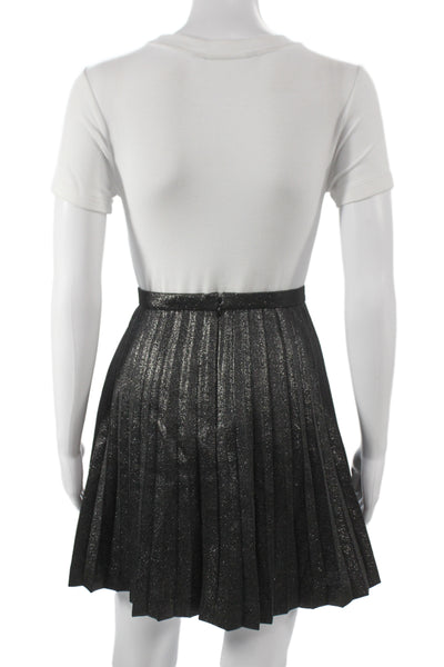 J Crew Women Pleated Mini Skirt Dark Gray Size 0