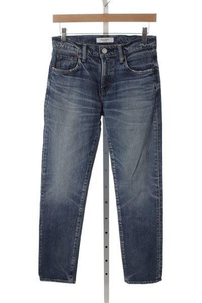Moussy Unisex Straight Cropped Dark Blue Mid Rise Jeans Size 24