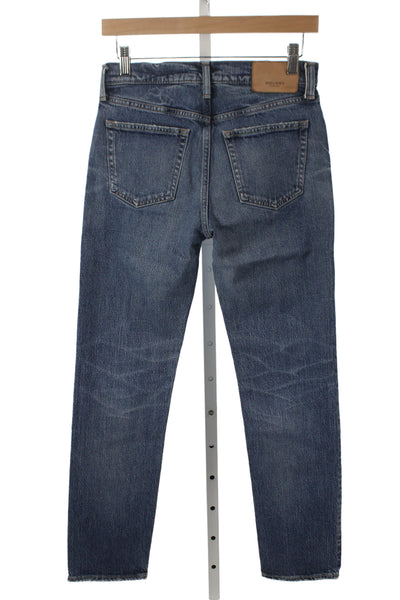 Moussy Unisex Straight Cropped Dark Blue Mid Rise Jeans Size 24
